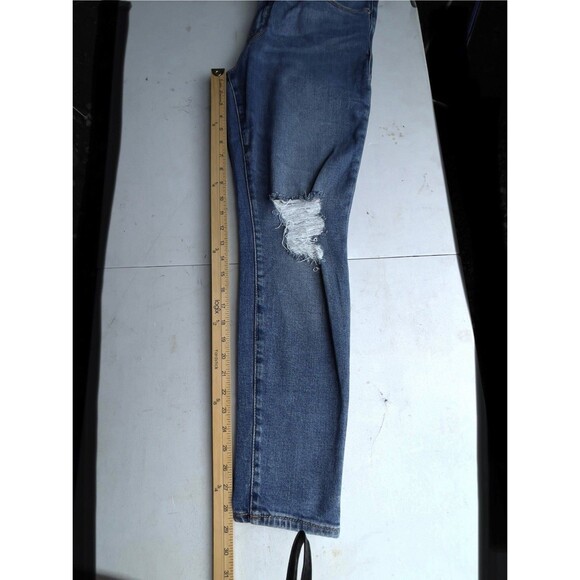 Good American GLSBP802T Women’s Stretch Denim High-Rise Distressed Jeans Sz 8/29 - Picture 9 of 12